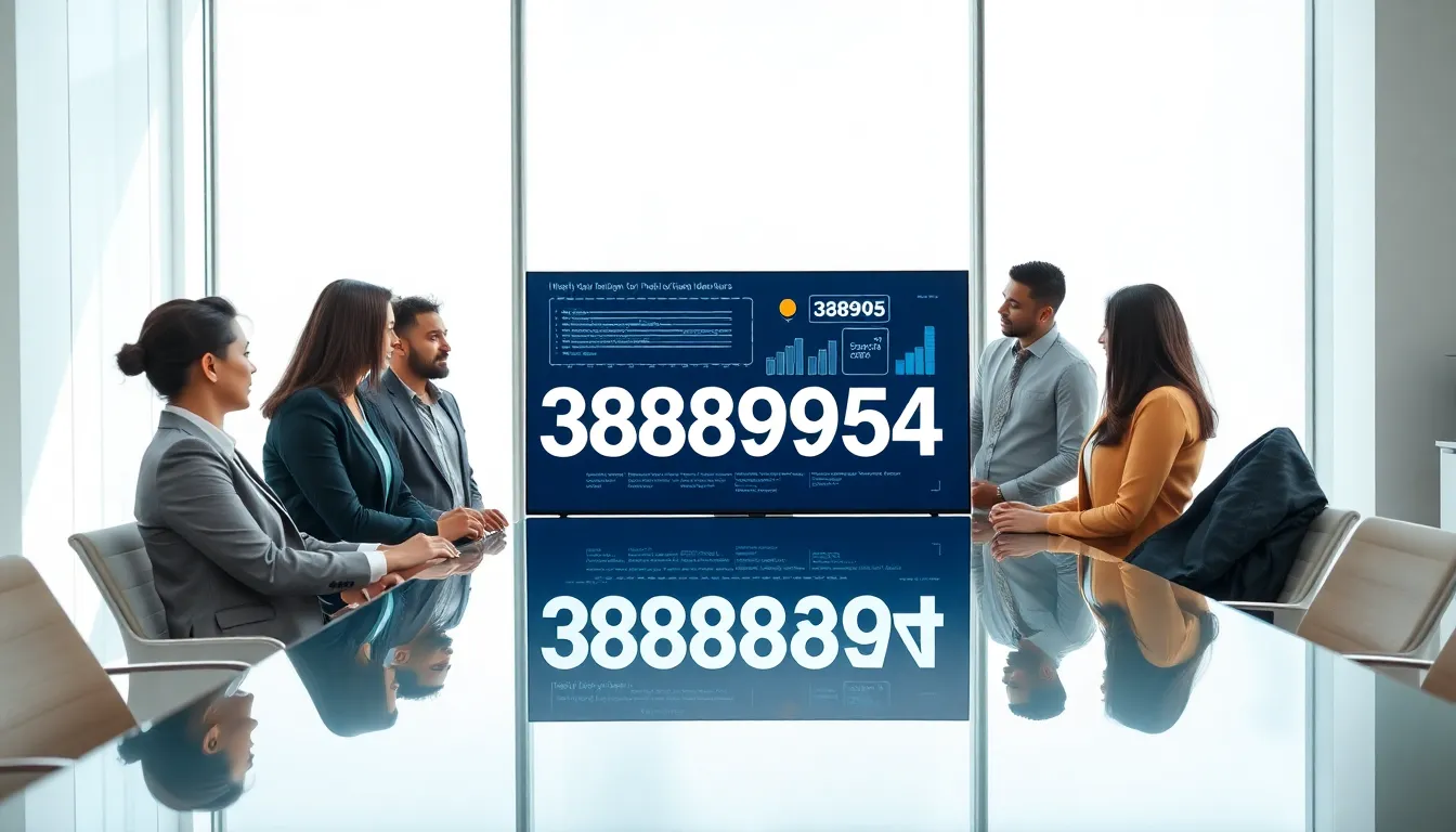 diverse team discussing digital data in a modern office.